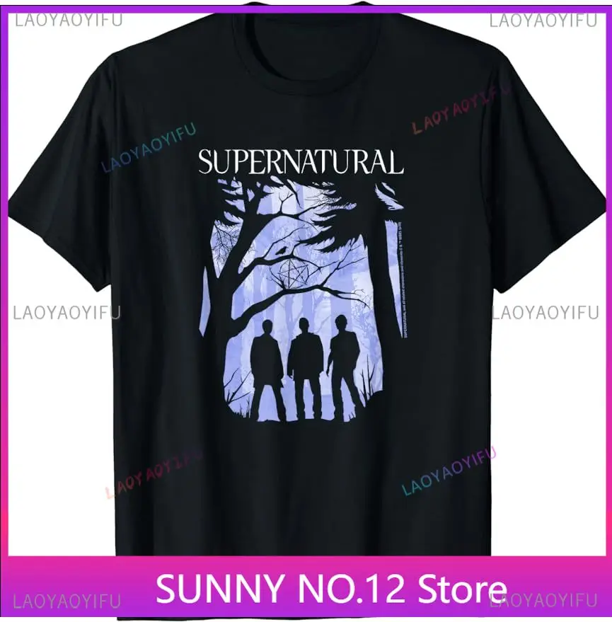 Supernatural Silhouettes Logo T-Shirt Top Tee Popular Customized shirts