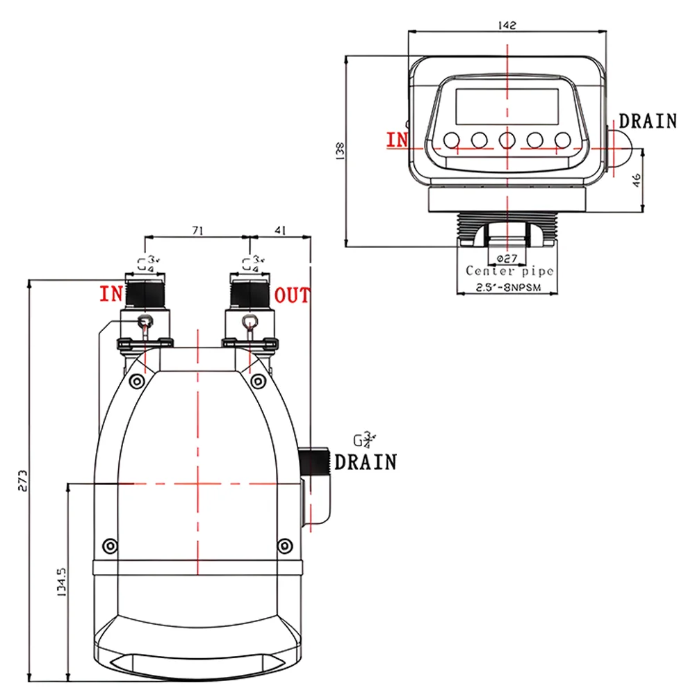 Wassermaschine Automatisches Filterventil für RO Wassersystem Rückspülventil Wasserdurchflussregelventil Preis