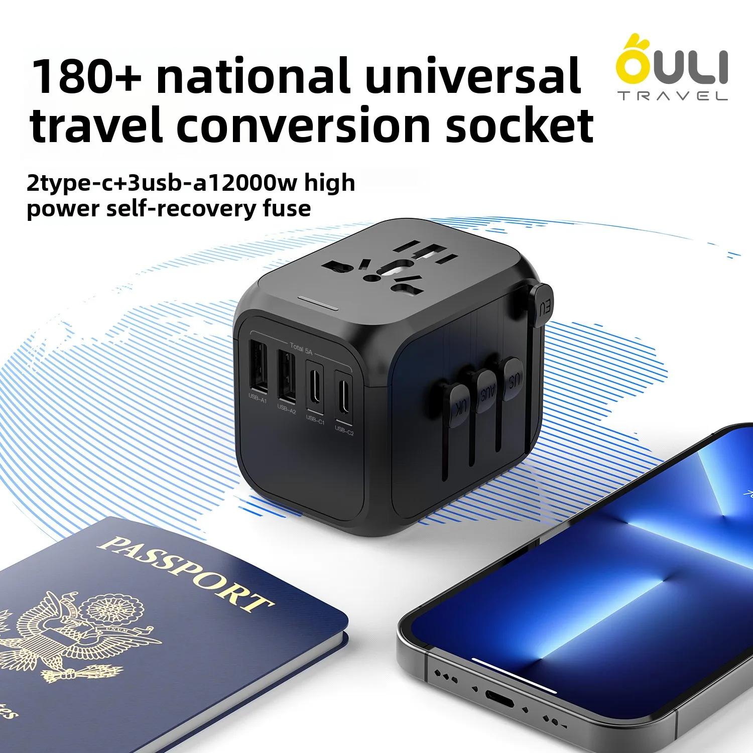 Cross-border Strict Selection Overseas Multi-function Conversion Plug International Travel Conversion Socket 3.5A Fast Charging