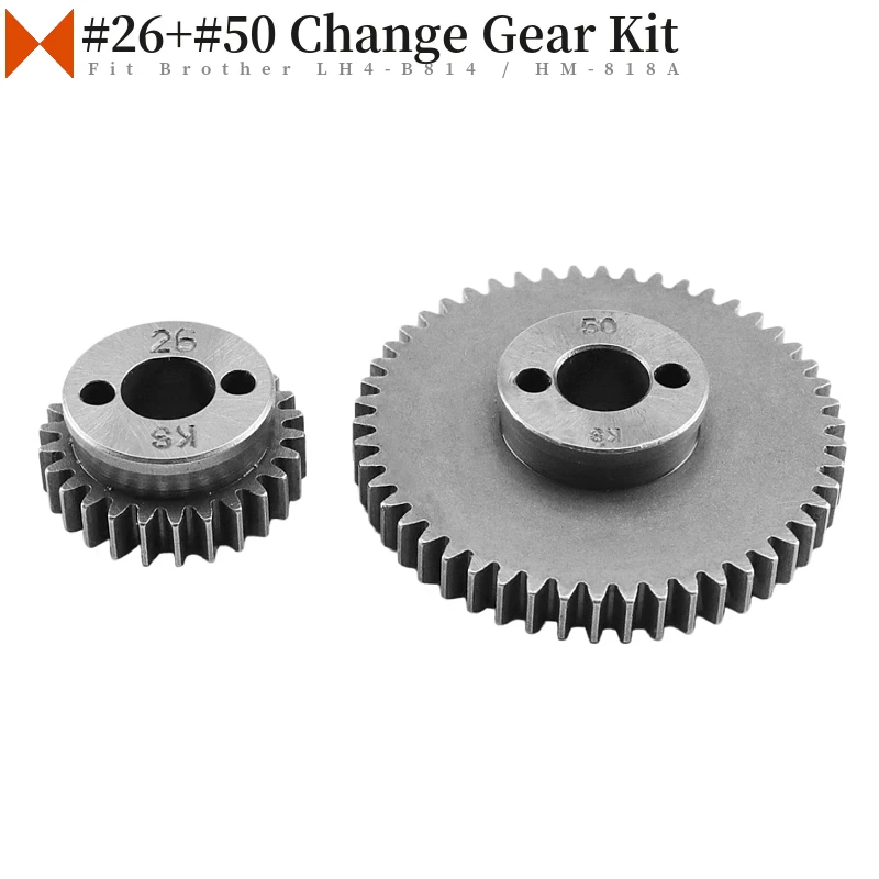

141374000 (#26) + 141386000 (#50) Change Gear Kit Fit Brother LH4-B814, HM-818A Button Hole Sewing Machines 77 / 283 Stitches