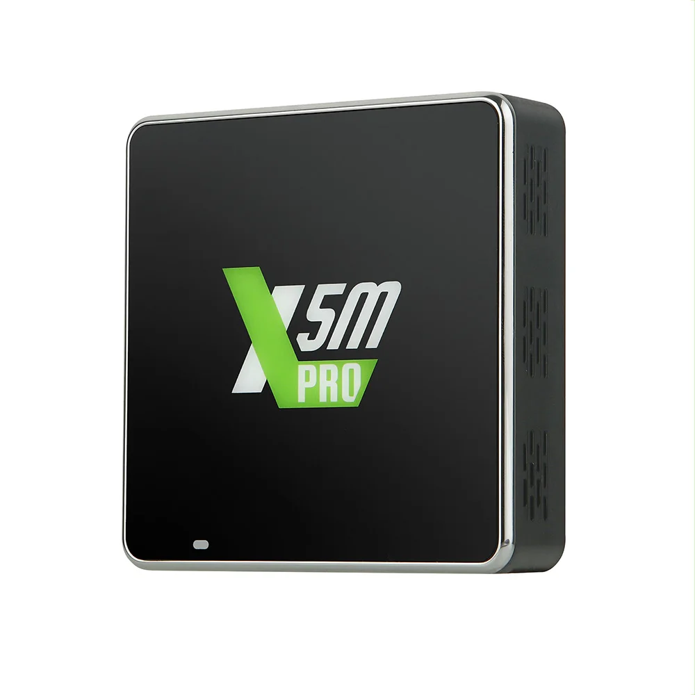 UGOOS X5M PRO TV Box Android 14 Amlogic S905X5M 4GB 32GB 4K 60fps AV1 WiFi 6 BT54 جيجابت إيثرنت AI Upscaling مع جهاز تحكم صوتي