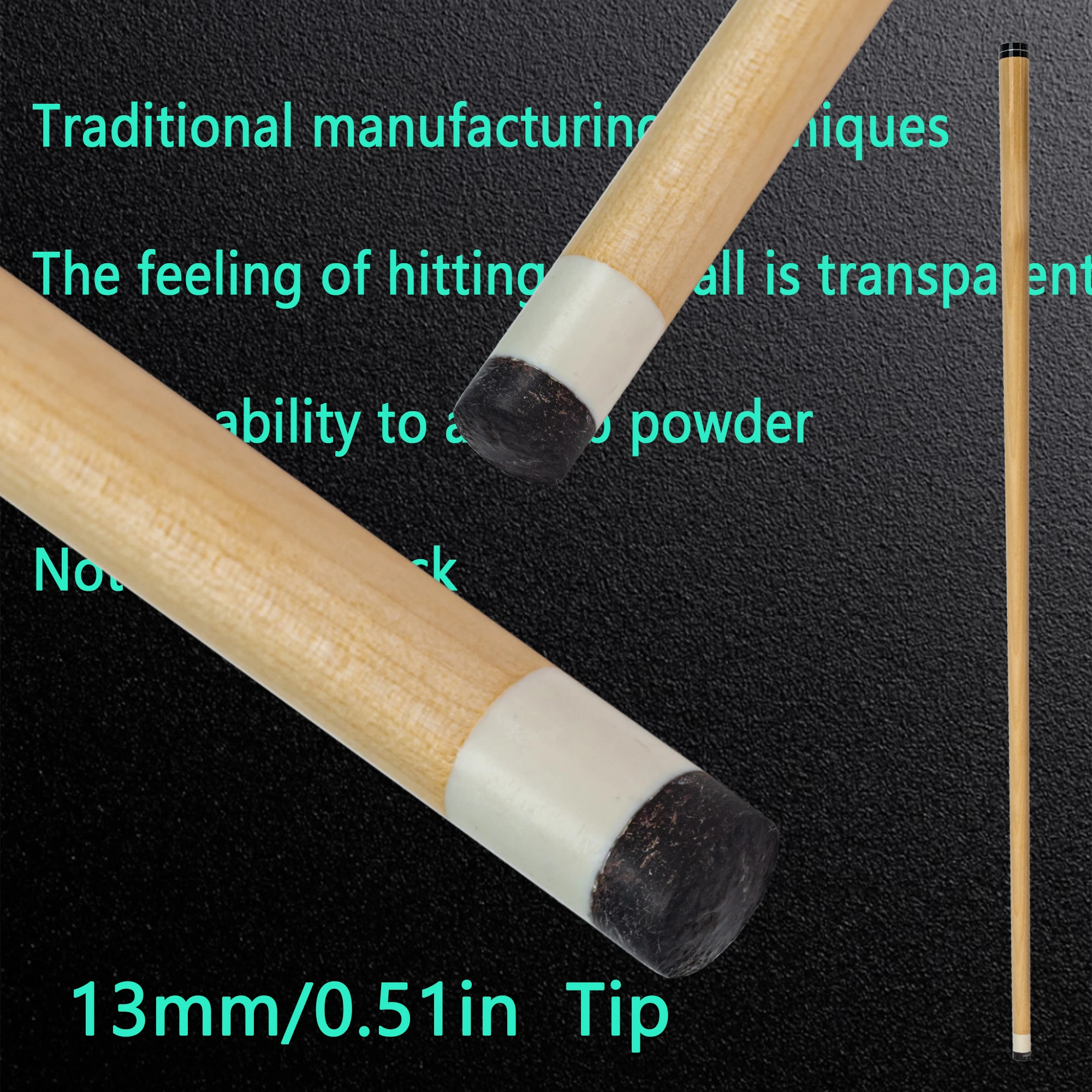 Maple Billiard Cue Stick for 9 Ball and Carom Premium Billiards with 13mm Tip and Protective Cover