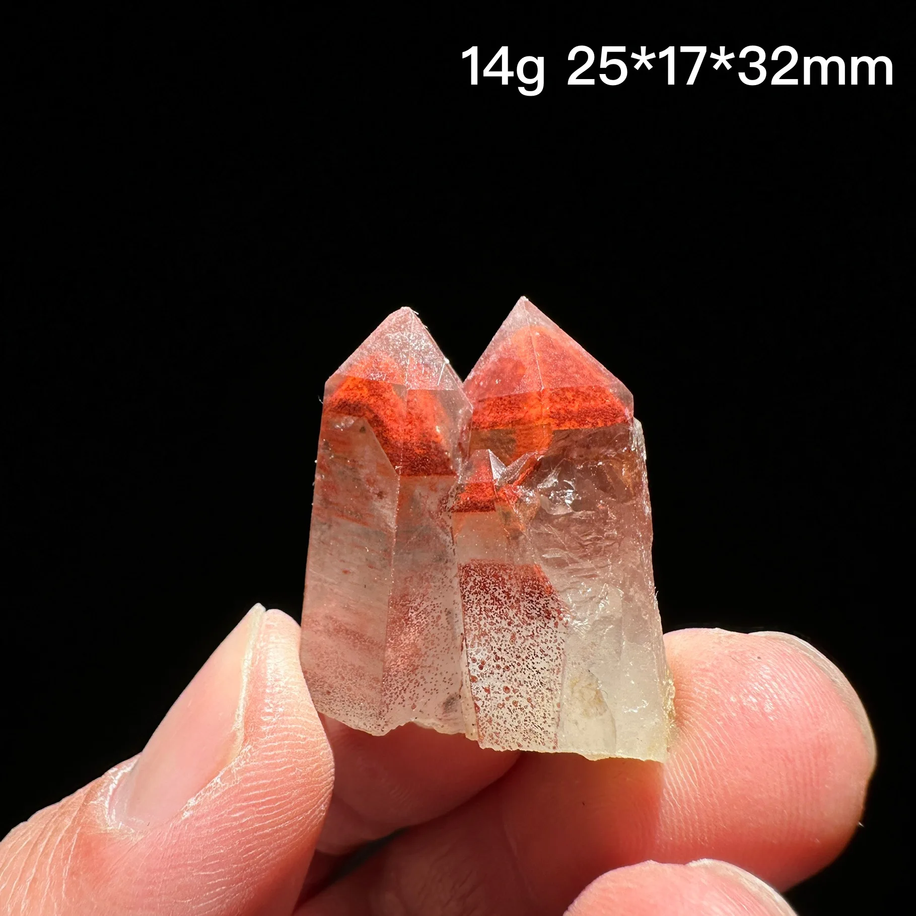 Rare Natural Stone Red Quartz Crystal Cluster Mineral Specimen Wrapped Silver Mountai Meditation Powerful Healing Room Decor