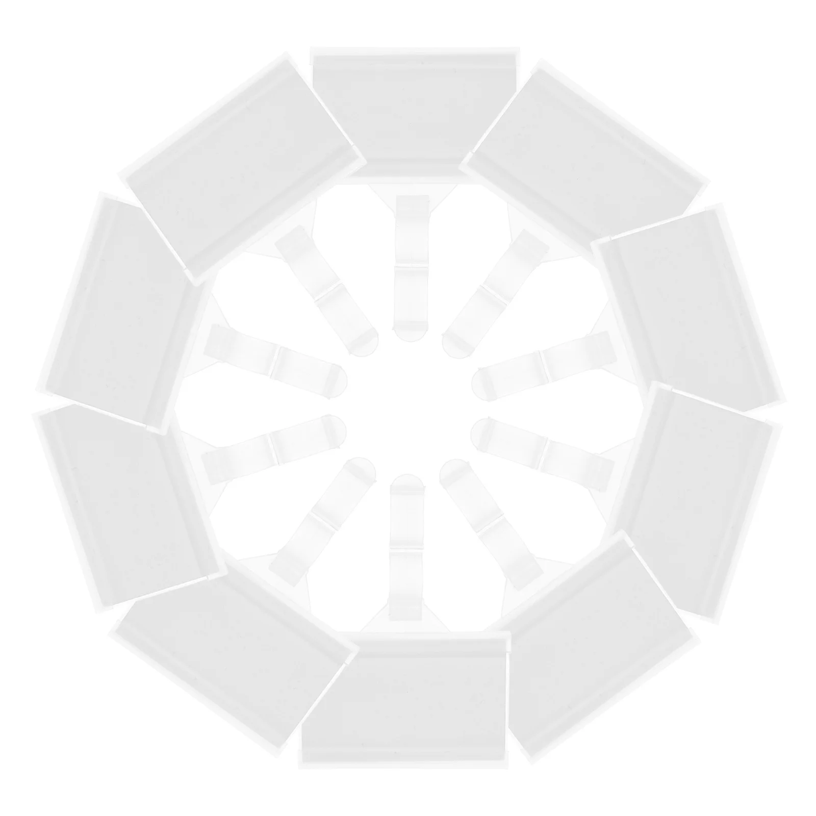 20 Buah Label Gantungan Rak Kawat Plastik Model Pengait untuk Display Harga Kartu di Rak Supermarket/Ritel 51x35mm