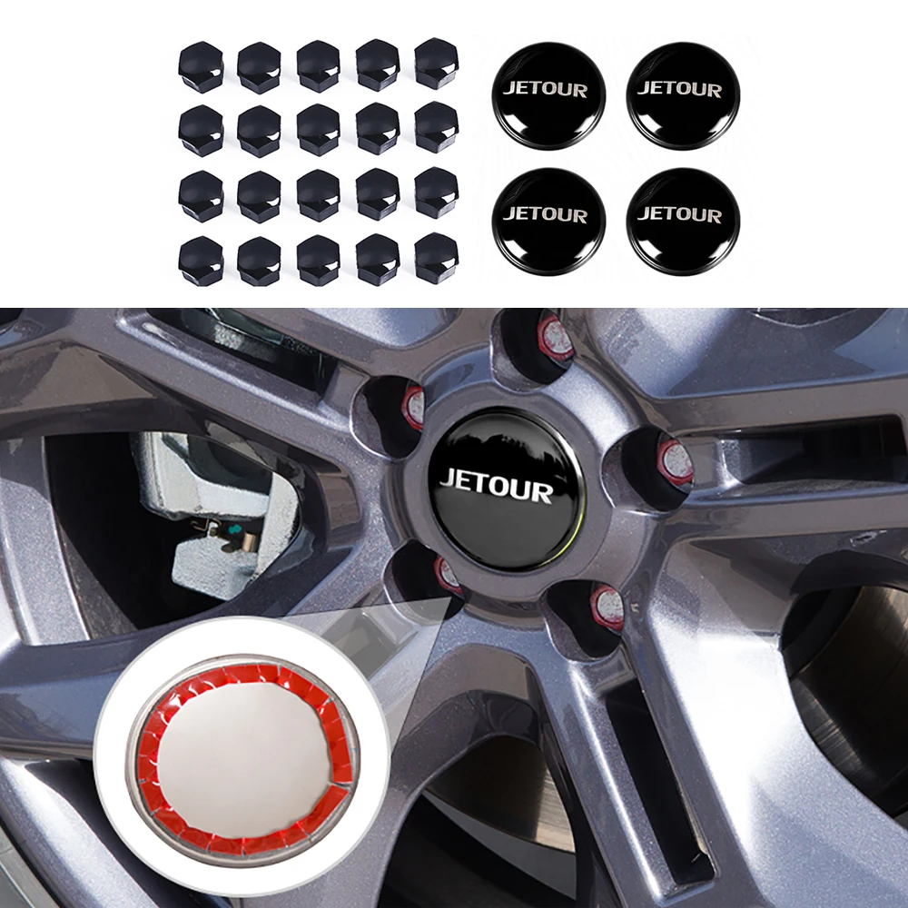 Car Wheel Caps Center Caps For Chery Jetour Traveler shanhai T1 Wheel Hub Screw Cap Rims Wheel Disc Plug Plugs Cap Covers