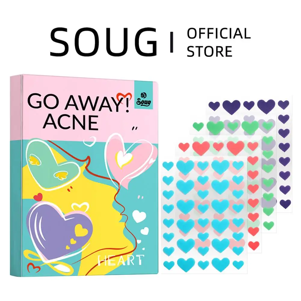 

144 Counts Acne Pimple Patches Cute Colorful Heart Pimple Patches Acne Treatment Sticker Blemish Treatment Acne Concealer Makeup