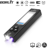 BORUiT U7 UV LED EDC Flashlight 1100LM Type-C Rechargeable Power Bank Work Light Torch with Magnet Camping Pocket Lantern