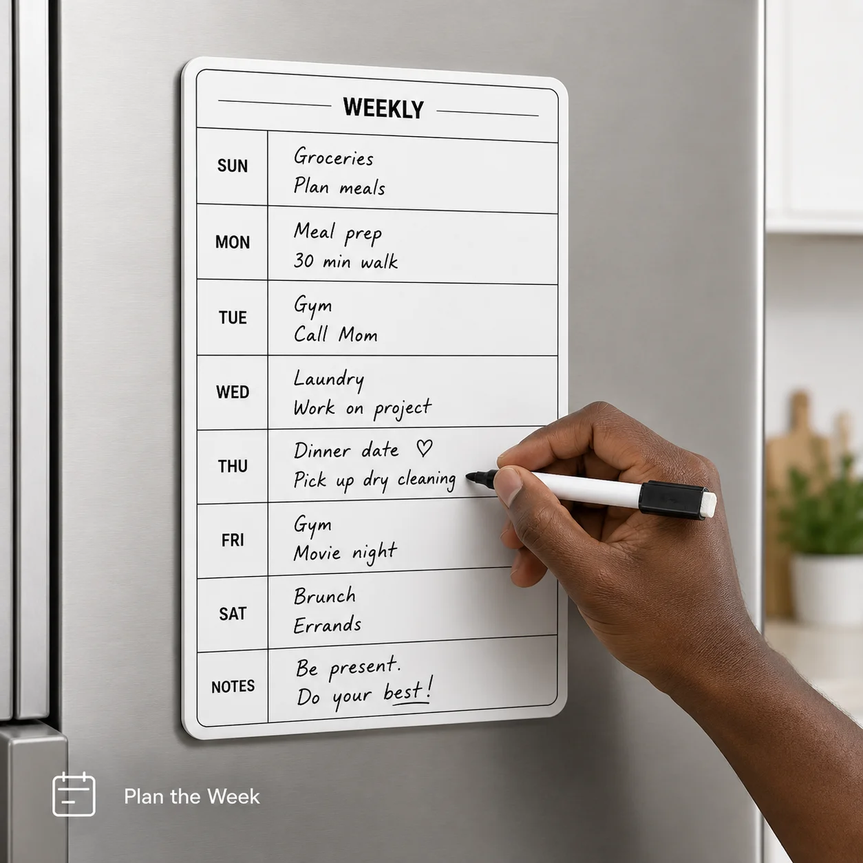 Набор из 4 наклеек для еженеде – обзор и цена Dry Erase Weekly