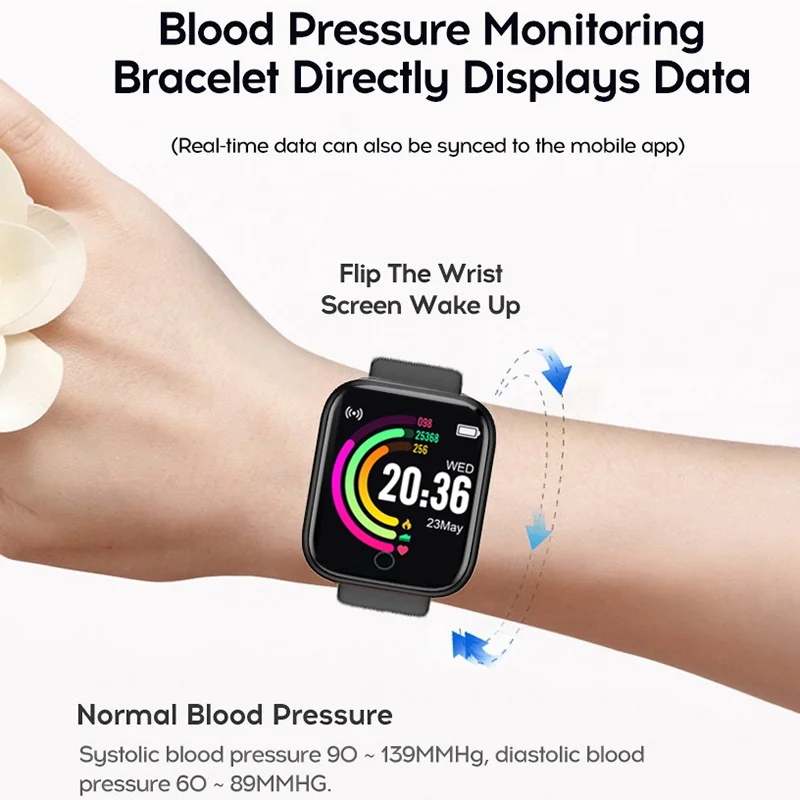 Smart Watch Women Blood Pressure Heart Rate Monitor Men Smart Bracelet Waterproof Sport Fitness Tracker Watches For Android IOS