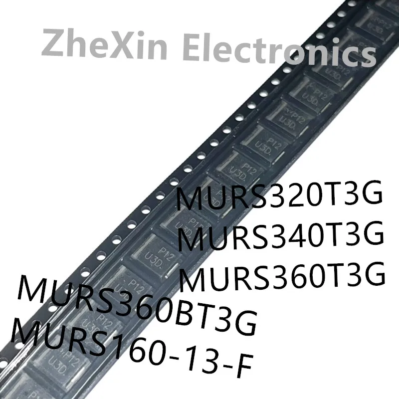 20PCS/Lot  MURS320T3G  U3D 、MURS340T3G  U3G 、MURS360T3G  U3J 、MURS360BT3G  B36B 、MURS160-13-F  U1JB   Fast recovery diode