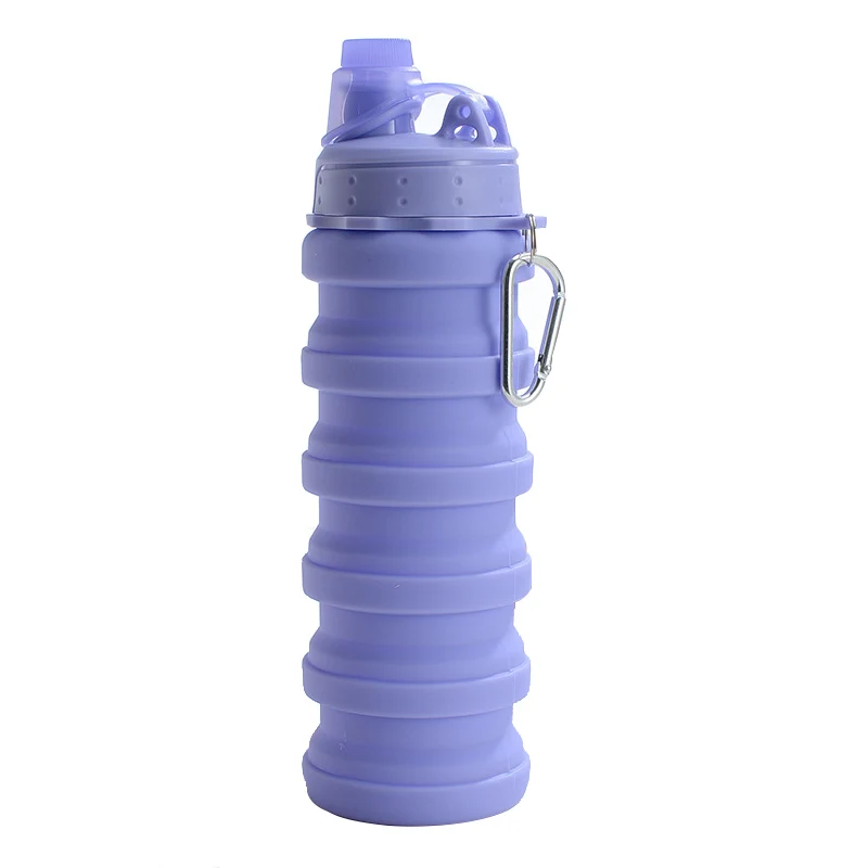 Neue tragbare Silikon-Wasserflasche, einziehbar, zusammenklappbar, Kaffeeflasche, Tassen, E, Outdoor-Reisewerkzeuge, zusammenklappbare Sportflaschen – Detail 3