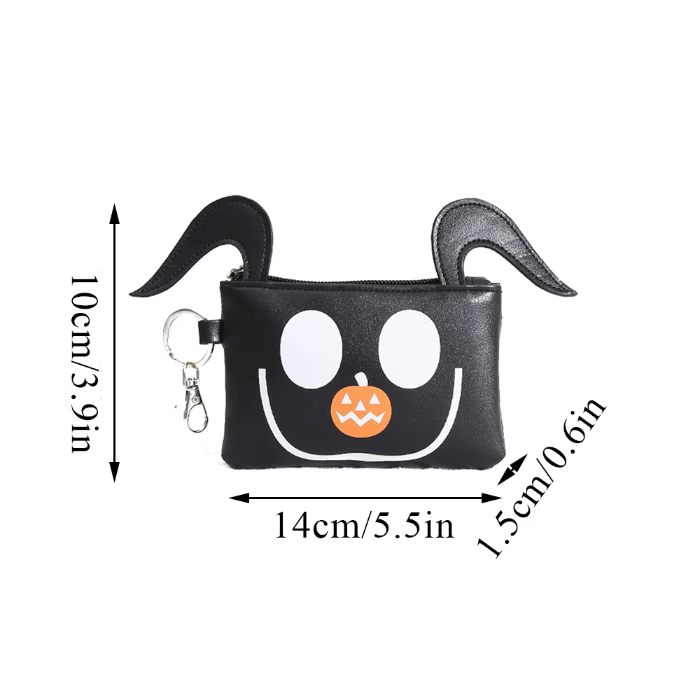 Funny Cute Coin Pouch Wallet Festival Party Girls Gift Halloween New Cartoon Coin Bag PU Leather Waterproof Keybag Purse