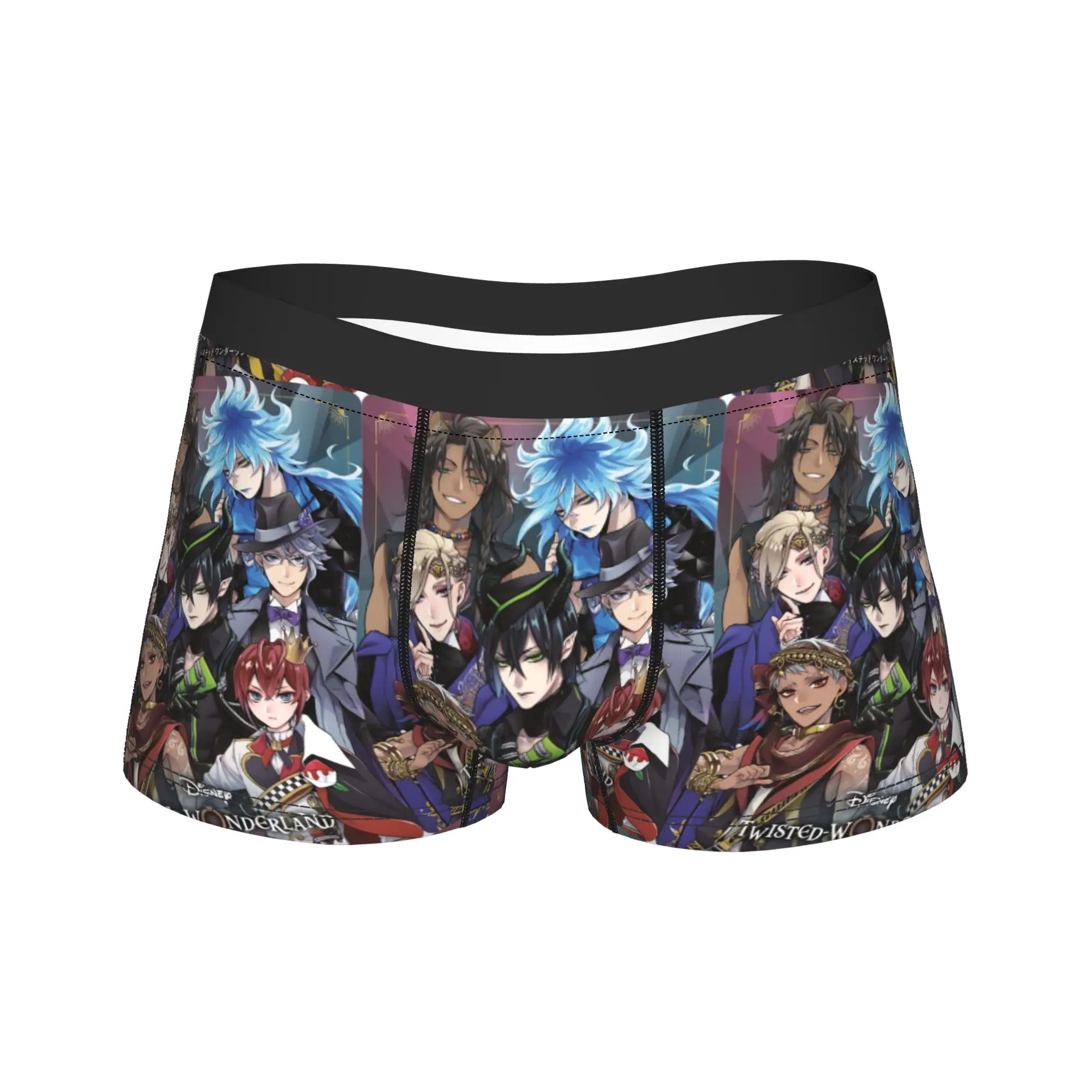 

Мужское нижнее белье Twisted Wonderland Yuu Grim, трусы-боксеры TWST Rhythm Game, шорты, дышащие трусы Homme, большие размеры