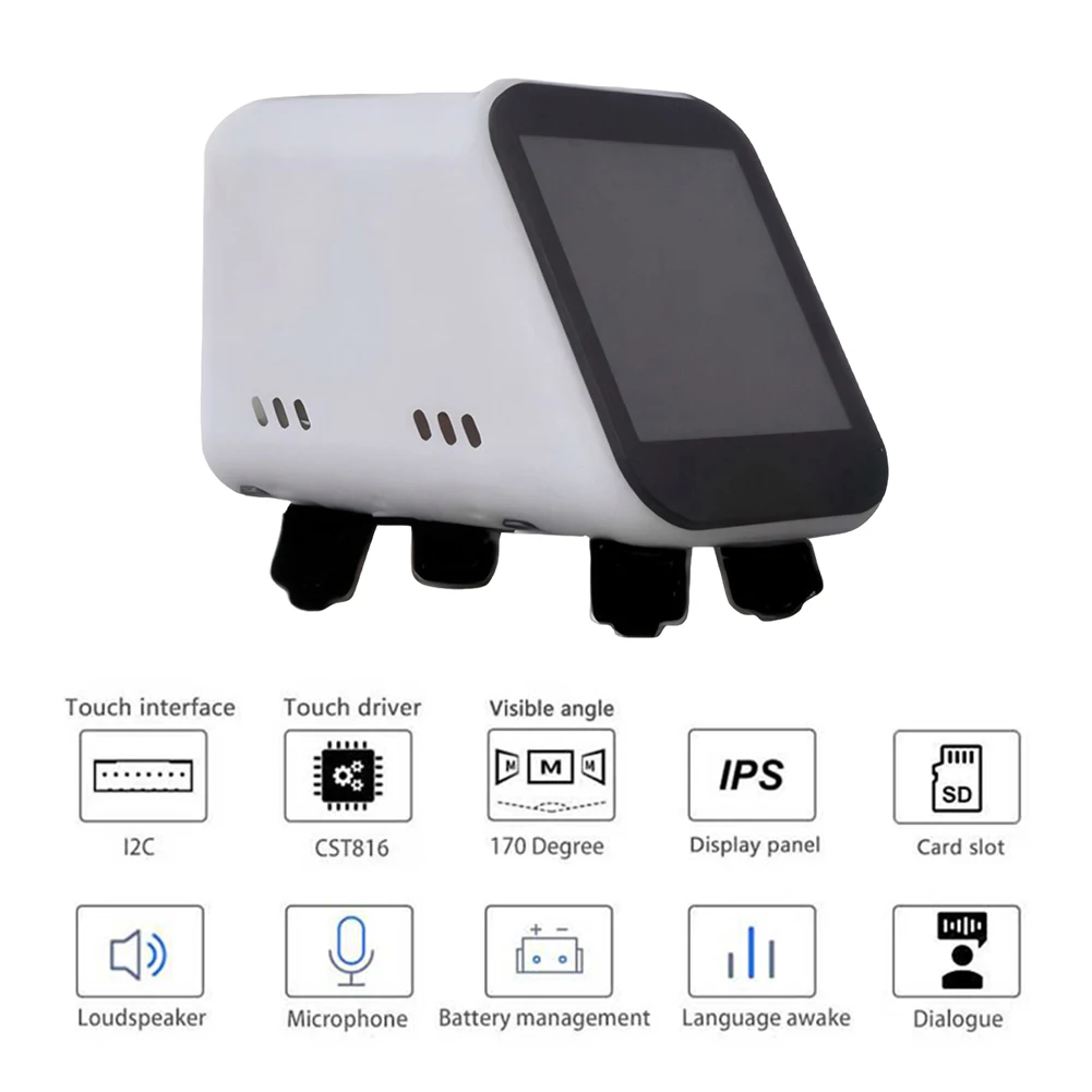 ESP32 S3 MUMA AI Chat Robot Development Board 1.54-inch LCD Display Screen Robot Wifi Weather Clock Robot for Home Office Use