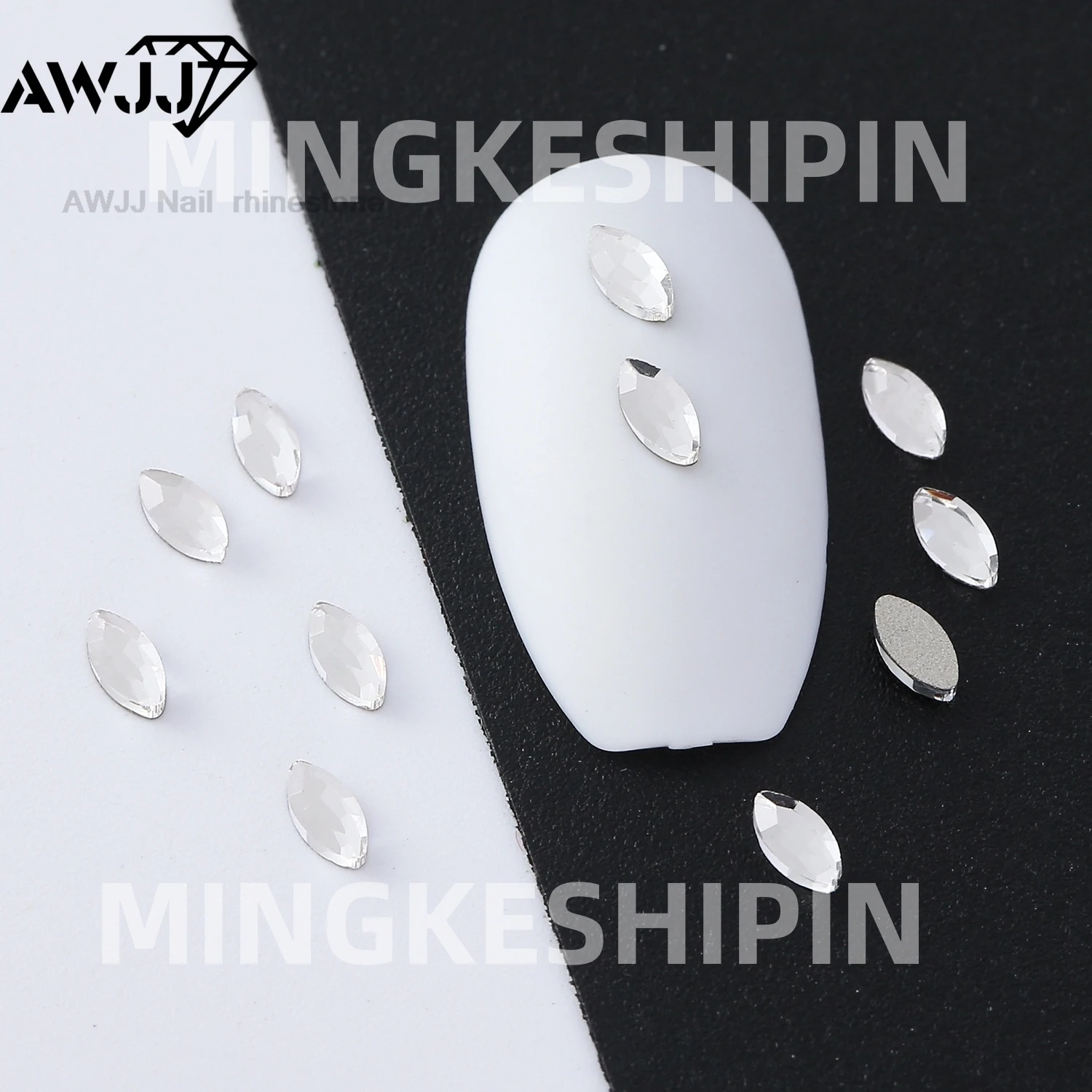 100/500 Stück 2 x 4 mm Pferdeaugen, flache Rückseite, zum Aufkleben, Strasssteine, Dekoration, funkelnd, hochwertig, für Nägel, Kleidung und Heimwerkerarbeiten