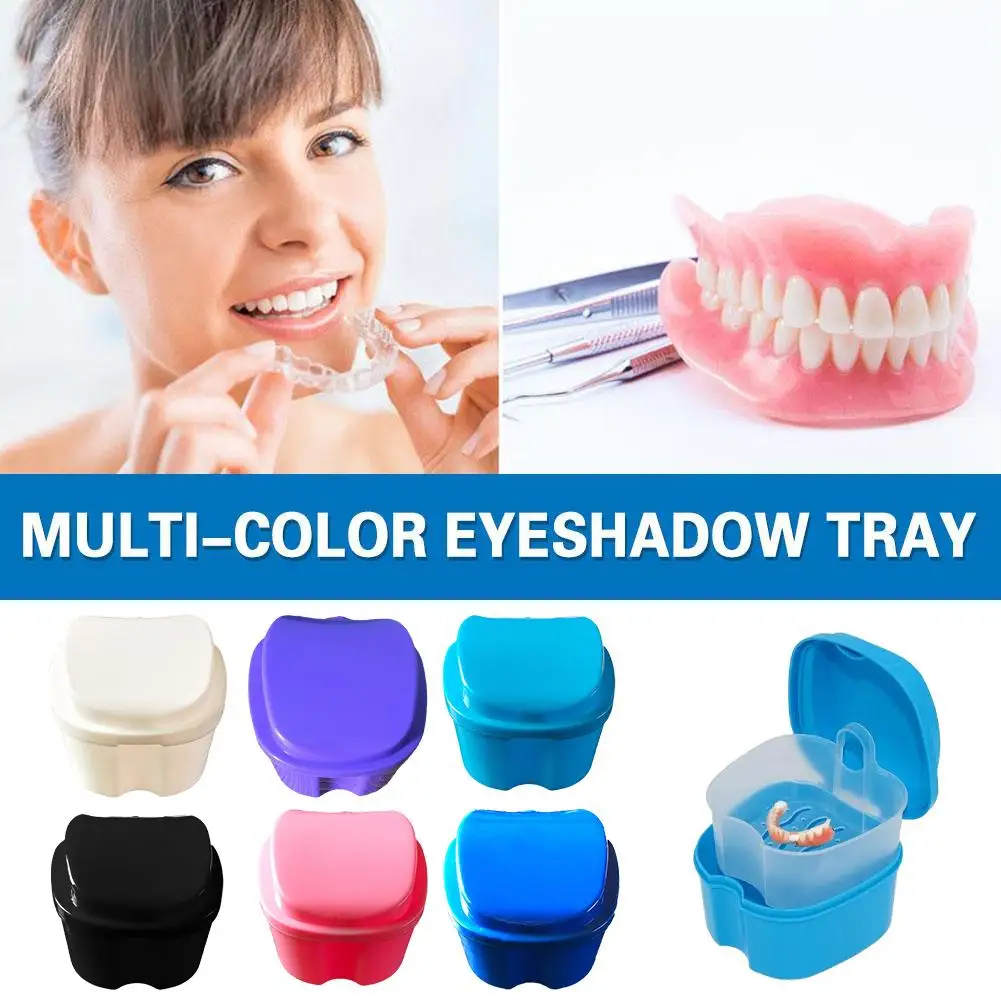 Prothese Box Fall Reinigung Falsche Zähne Lagerung Box Hängen Net Container Künstliche Zahn Fall Prothese Tassen Einweichen Zahnersatz Fall