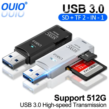 USB 3.0 카드 리더, 마이크로 SD 카드 리더, USB 3.0 어댑터, 고속 카드 리더, TF 메모리 카드, PC 노트북 액세서리, 2 in 1 