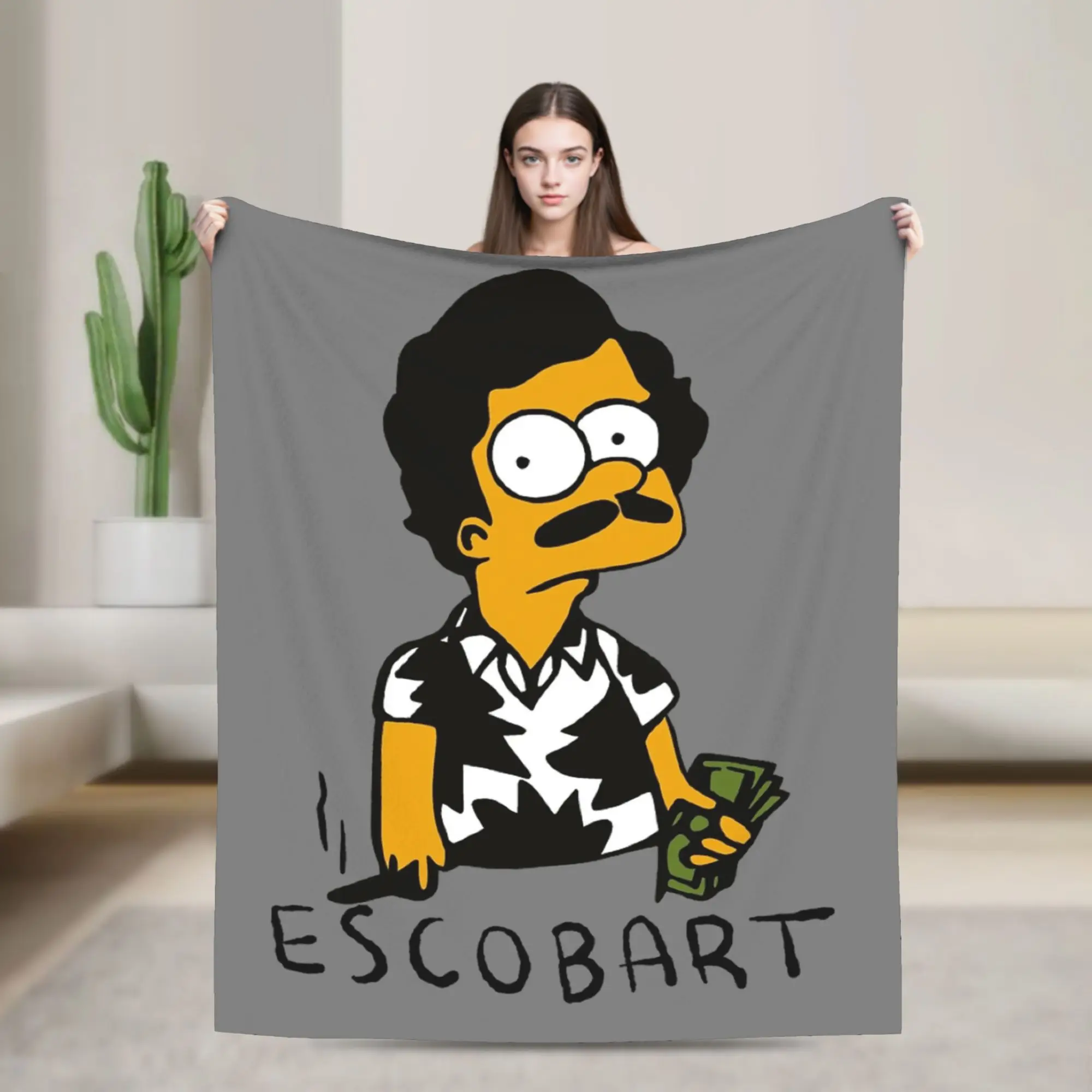 Pablo Escobar bart Blanket Velvet Print  Breathable Ultra-Soft Throw Blankets for Sofa Office Bedspread