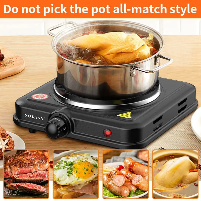 1000W Multifunctional Electric Stove Cooker Adjustable Temperature Household Kitchen Single pot electric stove for cooking