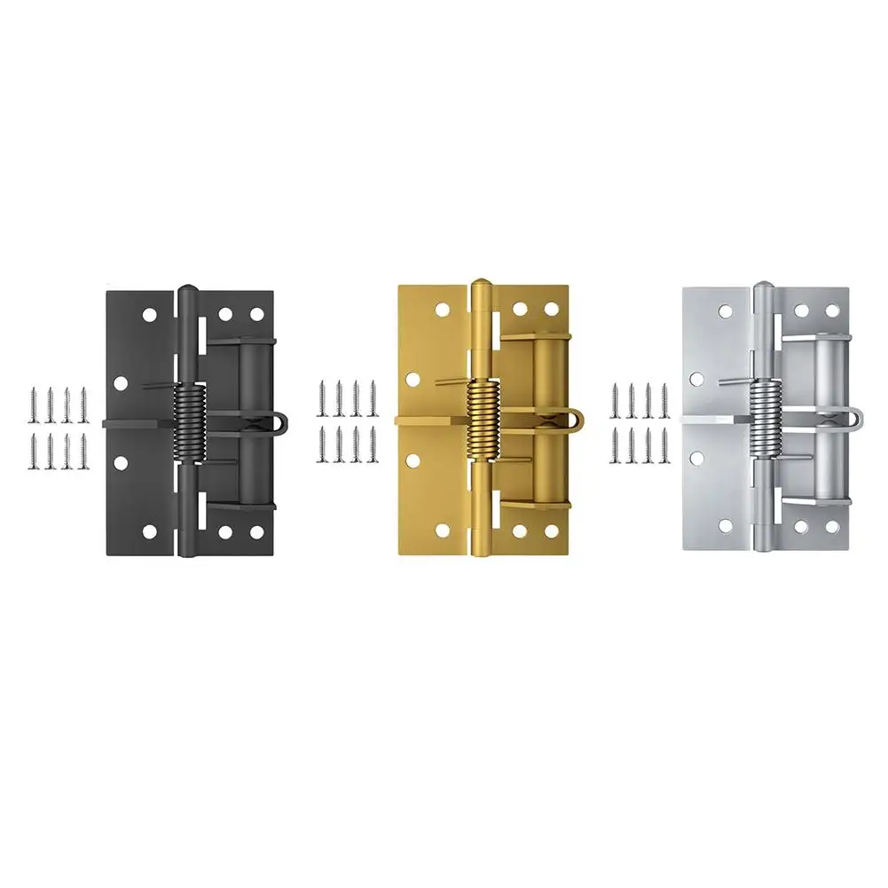 スプリング式のデザインと固定された90度の位置を備えた自動閉鎖4インチドアヒンジにより、信頼性の高いスムーズなドア操作が可能