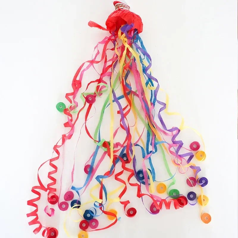 Party Popper Hand Throw Streamer Confetti Decoration Paper Hand Throw Ribbon for Wedding Celebration Birthday Atmosphere Props