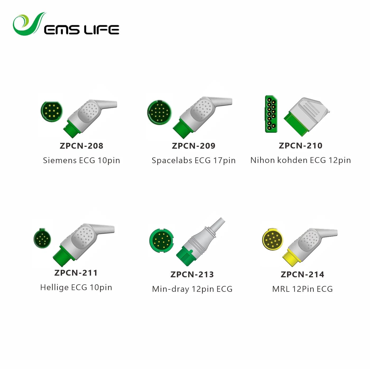 5pcs packing Medical Connector Assembly for ECG SpO2 Patient Monitor Repair Compatible with Mmin-dray nihonkoden siemen