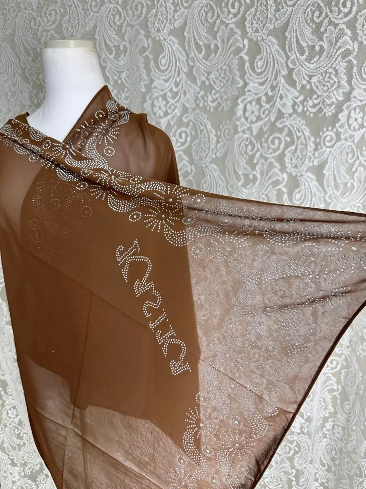 Foulard de tête musulman indien traditionnel oriental, africain, de haute qualité, respirant, petit motif Floral en mousseline de soie, vêtements ethniques d'été