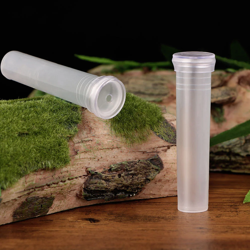 100 Pcs Flower Nutrition Tube Office Hydroponic Vase Plant Water Pipe Supply Plastic Transparent Terrarium Small