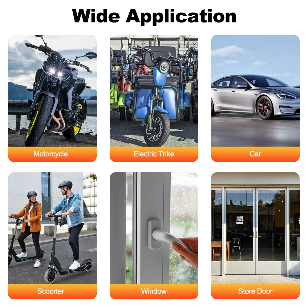 Elecpow 110dB Alarm Wibracyjny Antywłamaniowy z Pilotem Zdalnego Sterowania Alarm Antykradzieżowy do Roweru Motocykla Bezpieczeństwo Domu