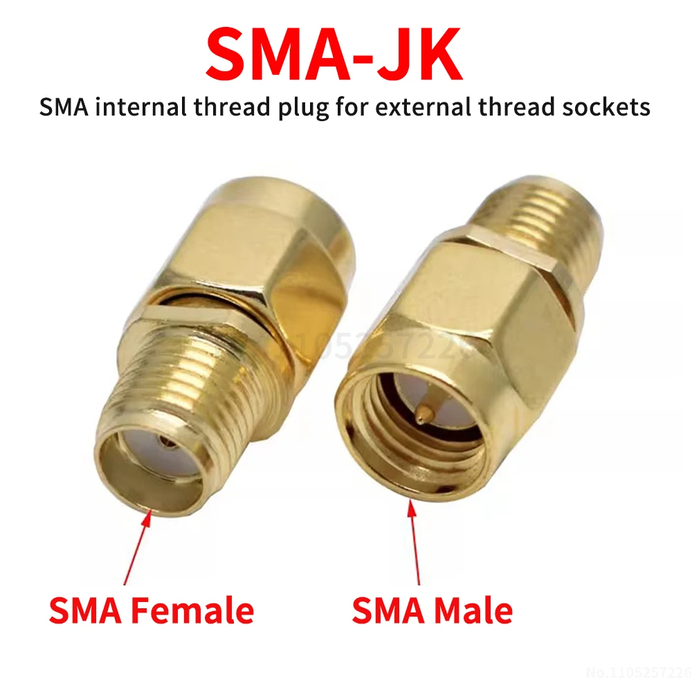 SMA-JK RF antenna signal adapter: male SMA connector with internal thread for use with female SMA sockets (1 pcs)