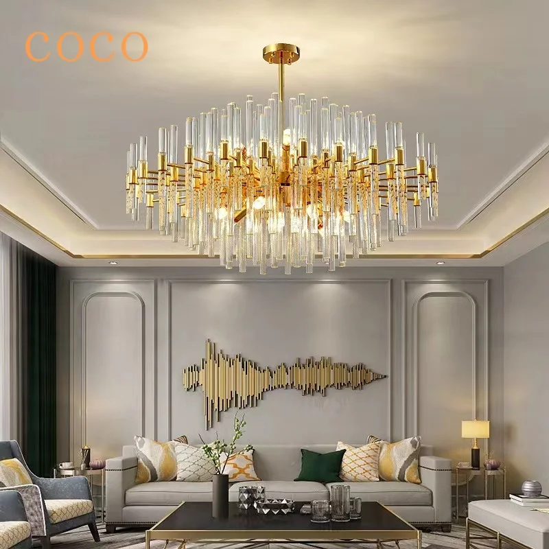 

Modern Creative Personality Crystal Luxury Home Pendant Chandelier Living Room Restaurant Hotel Lobby Decoration Ceiling Light