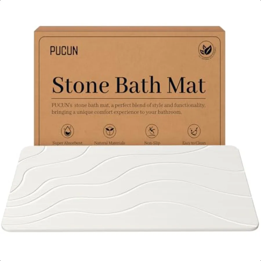 

Каменный коврик для ванной Diatoeous Earth Нескользящий коврик для душа Быстросохнущий коврик из диатомита для ванной Каменный коврик для пола в ванной комнате, впитывающий натуральный