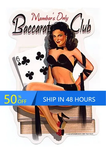 

BACCARAT CLUB Casino Gambling Funny Window Boat Truck Motor Home Waterproof Vinyl Decal Accessory Aesthetic Cool