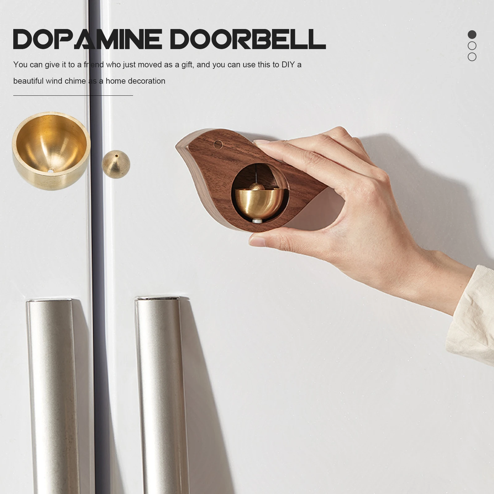 

Wind Chime Doorbell Accessories Japanese Accessory Shopkeeper for Opening Metal Hanging Bells Copper Decorative
