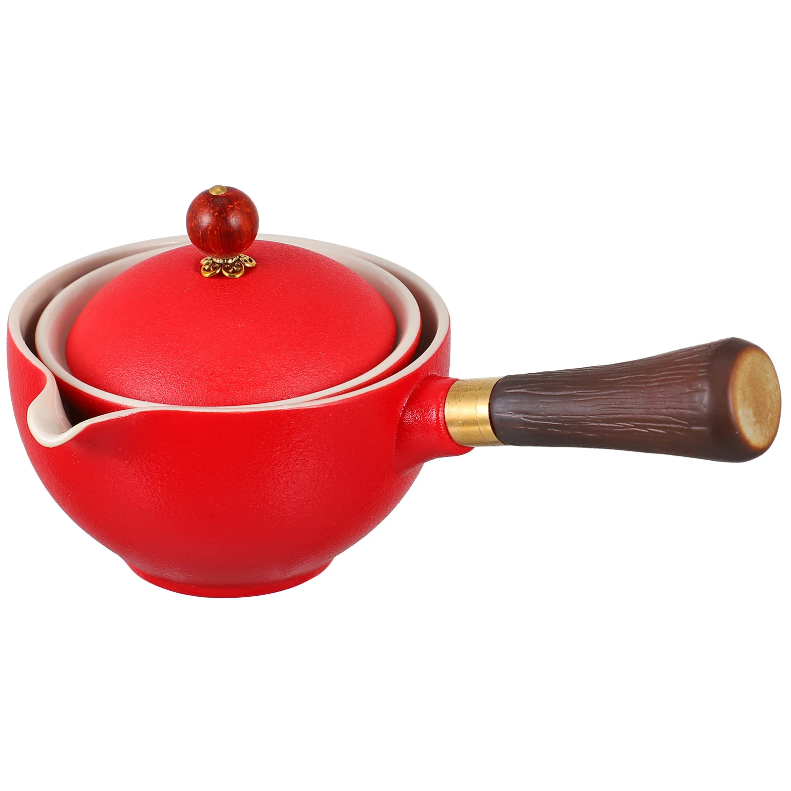 

1 pc Ceramic Tea Kettle Long Handle Filter Teapot Stainless Strainer Household Tea Boiling Container Portable Kettle Kitchen Bar