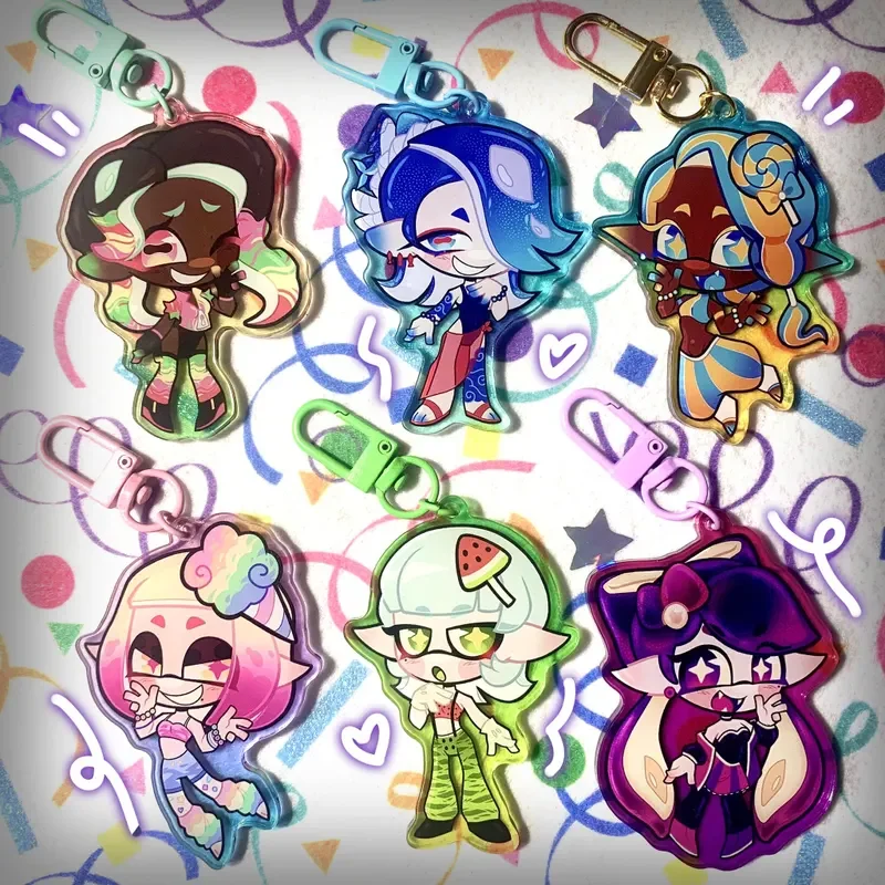 Llaveros Acrílicos Personalizables de Splatoon Chibi - Elige Tu Diseño para un Toque Personalizado