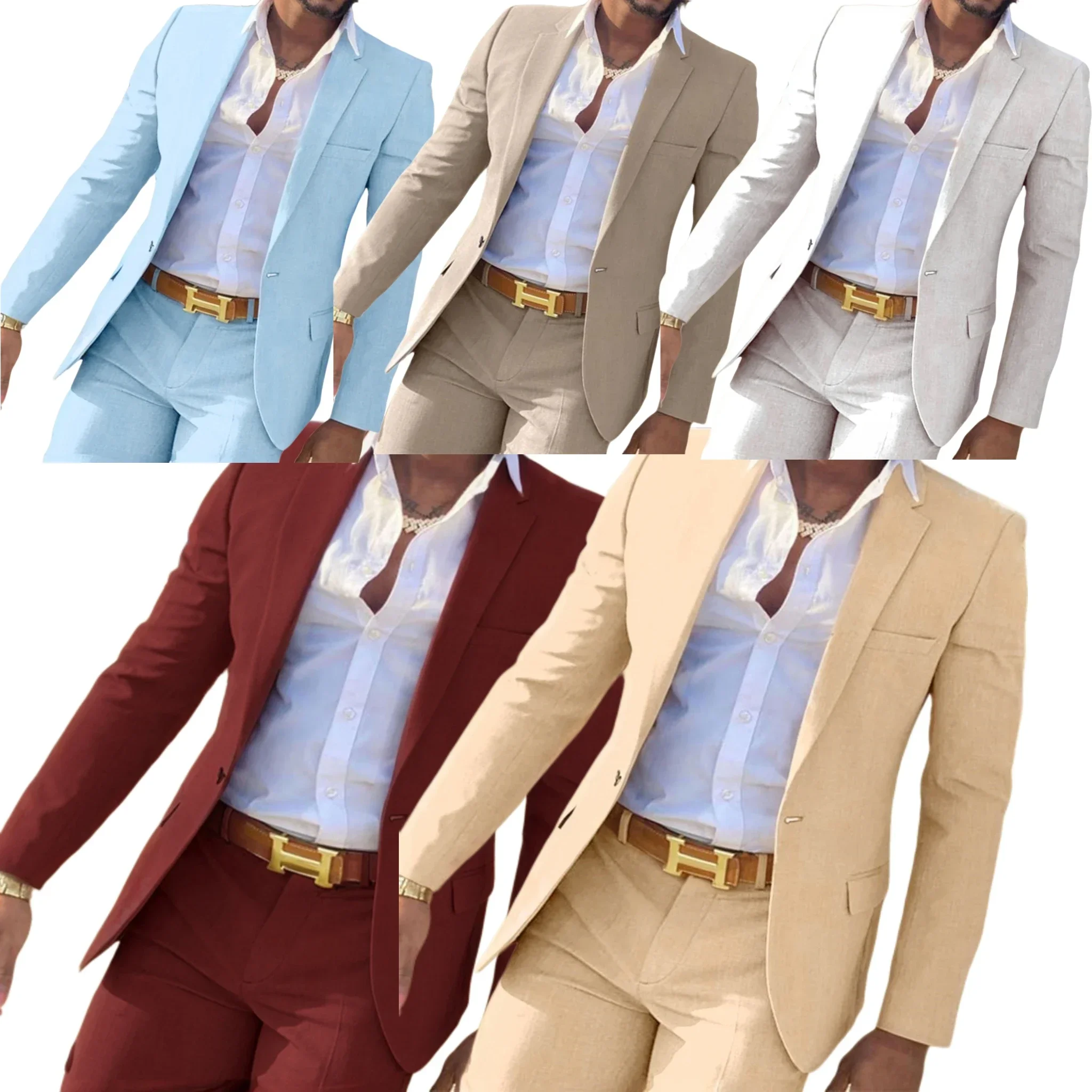 

One-Button Notch Lapel Fitted Suit Blazer male Suit Hot Sale for Banquet performance Emcee