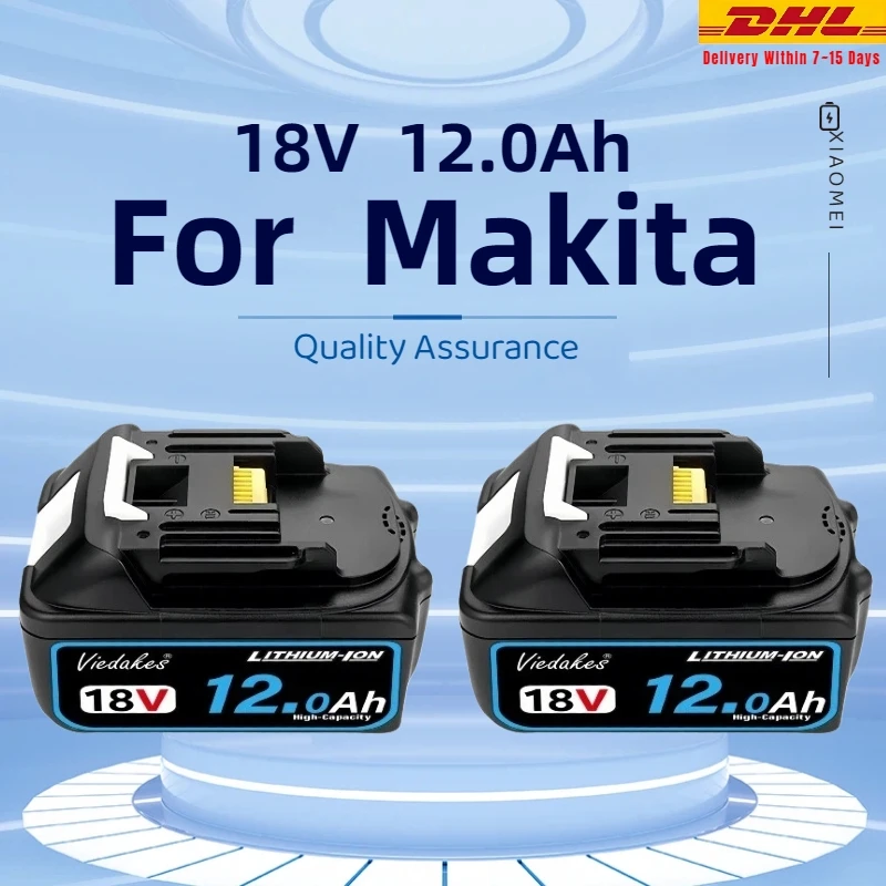 

18V 12Ah Rechargeable Battery Wide Compatibility Replacement For Makita DGA404 DTW700 DHR202 DJV182 DDF487 Electric Drill Tools