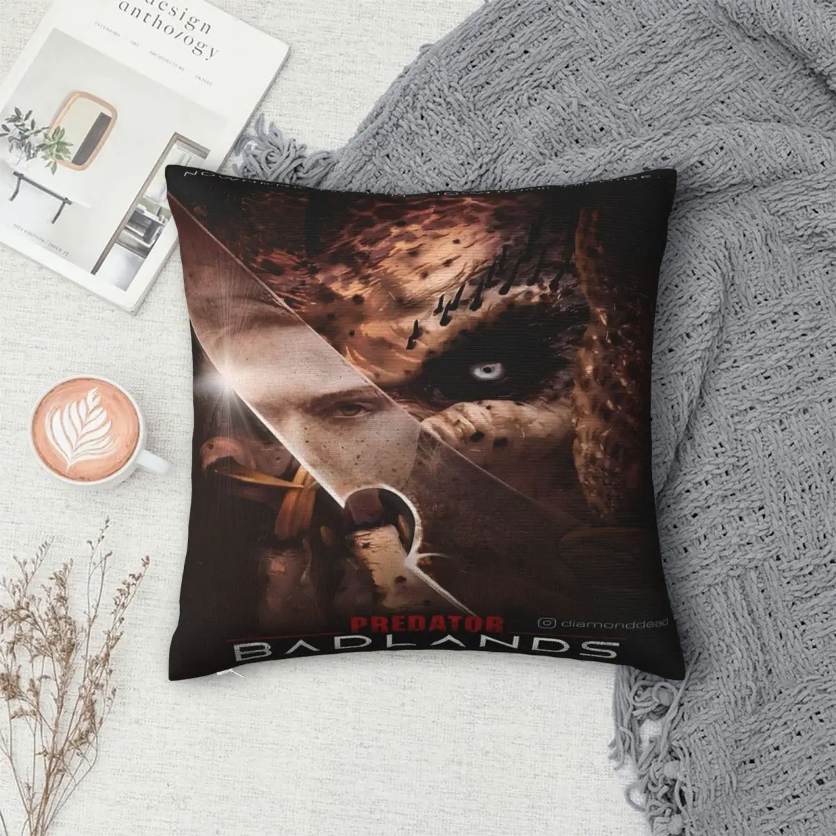 المفترس: أغطية وسائد الأراضي الوعرة غطاء وسادة بوليستر ناعم غطاء وسادة هدية غطاء منزلي مربع 18 بوصة مقاسات متعددة