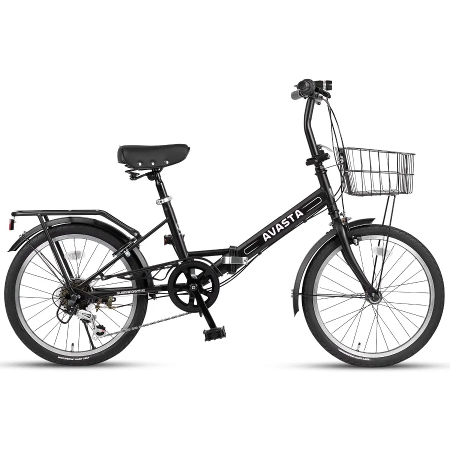 دراجة جبلية قابلة للطي مقاس 20 بوصة مع نظام تروس 7 سرعات، فرامل C مزدوجة للتنقل في الحضرية وركوب الخيل الترفيهي تتضمن مصدات إعادة #2