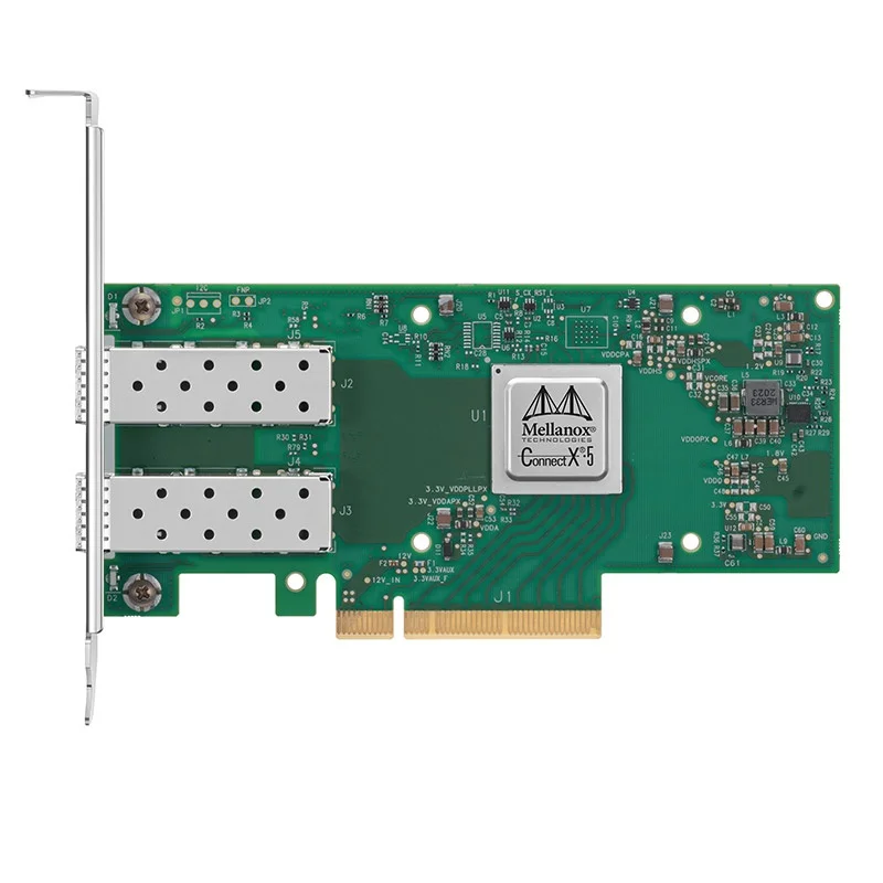 

NVIDIA Mellanox MCX512A-ACAT ConnectX®-5 EN Network Interface Card, 10/25GbE Dual-Port SFP28, PCIe 3.0 x 8, Tall&Short Bracket