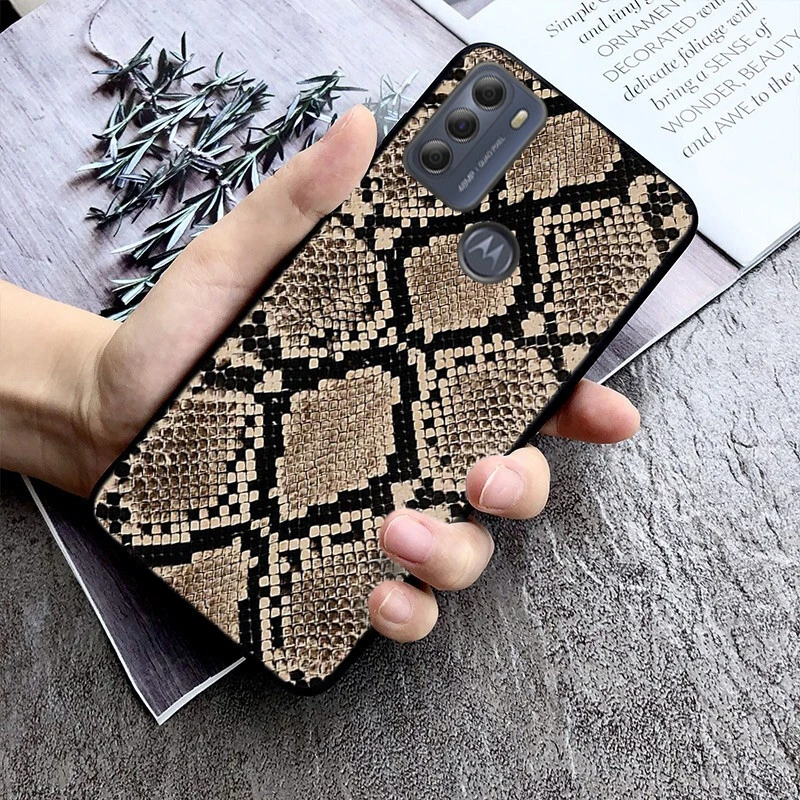 Python Snake Skin Phone Case For Moto Edge 50 40 Pro Edge 40 30 Ultra Neo Fusion G Power G Stylus G Play E32 E20 E40 