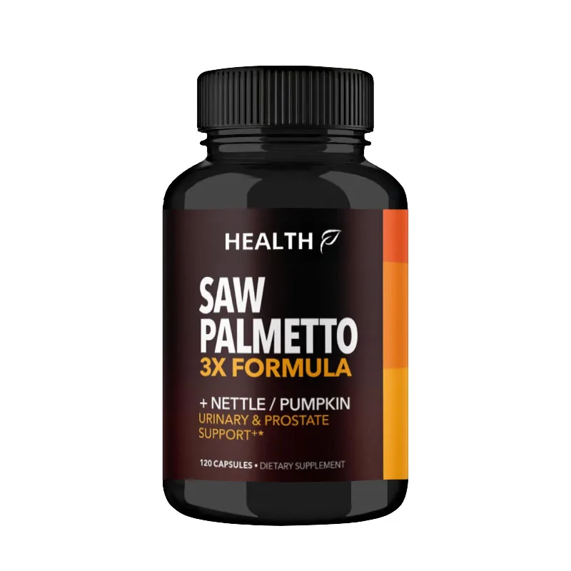 HEALTH Saw Palmetto Supplement | Potent 3X Formula with Stinging Nettle + Pumpkin Seed Extract | DHT Blocker Urinary Health