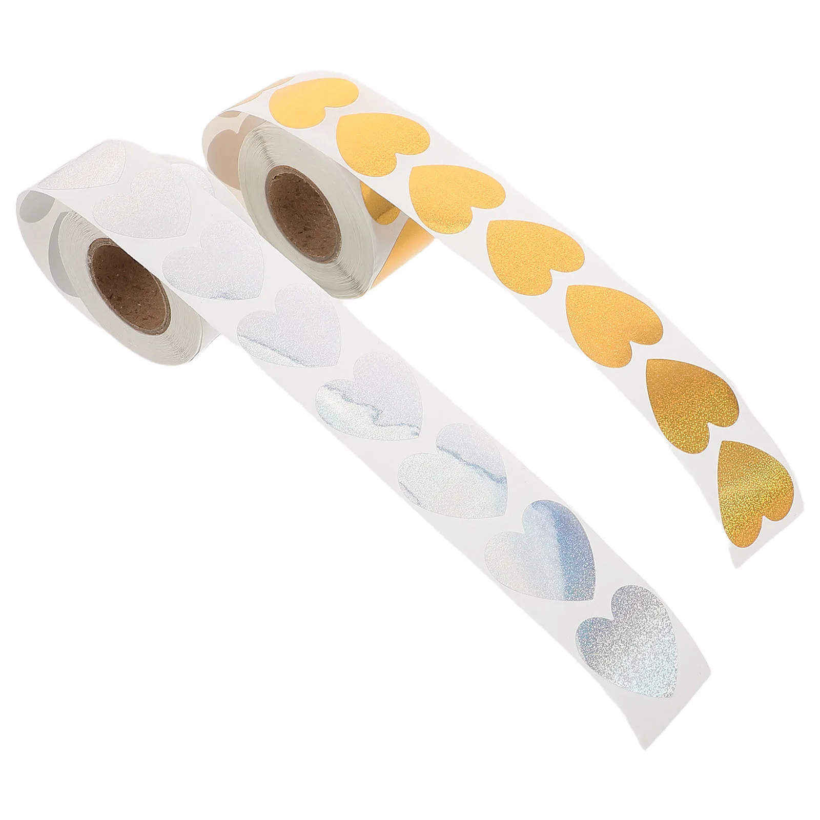 2Pcs Heart Seal Stickers Elegant Self-Adhesive Decorative Labels for Wedding Invitations Envelopes Present Wrapping Romantic