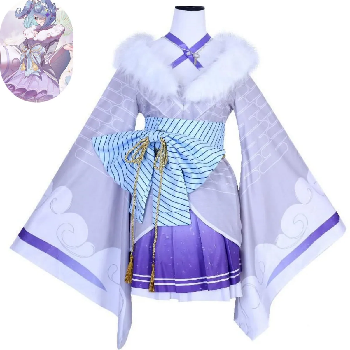 Anime Virtual YouTuber NIJISANJI Elira Pendor Cosplay Costume EN LazuLight Kimono Dress Woman Sexy Kawaii Party Carnival Suit