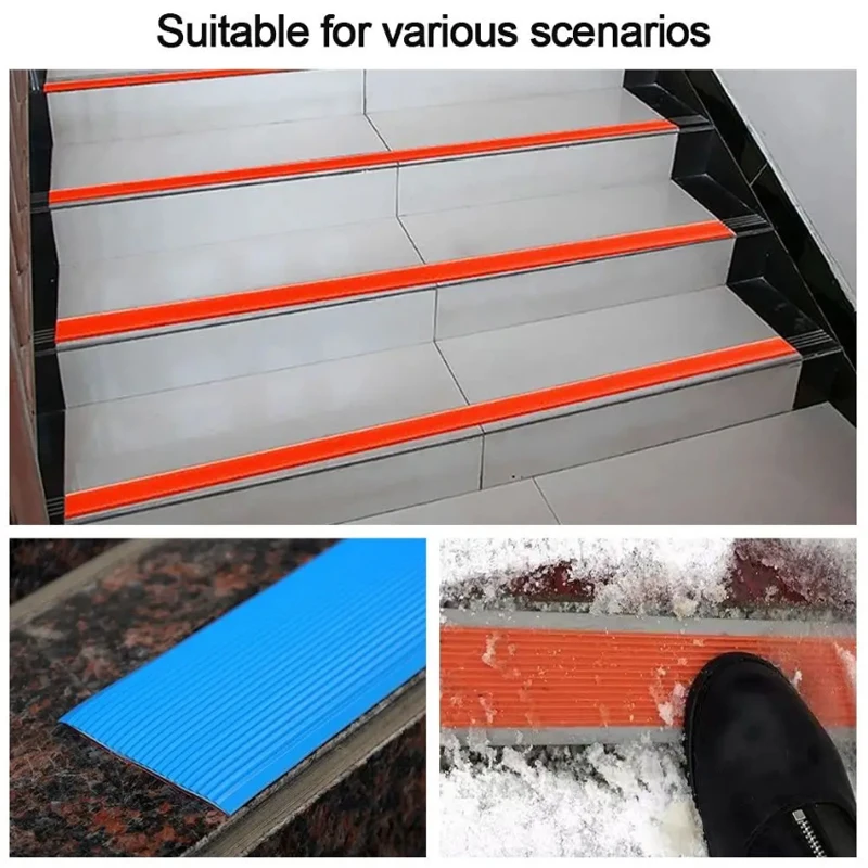 1/2 متر بولي كلوريد الفينيل ذاتية اللصق المضادة للانزلاق درج الشريط يعامل السجاد ملصق أرضيات السلامة مقاوم للماء أرضيات الحمام الأرض ختم الشريط #6