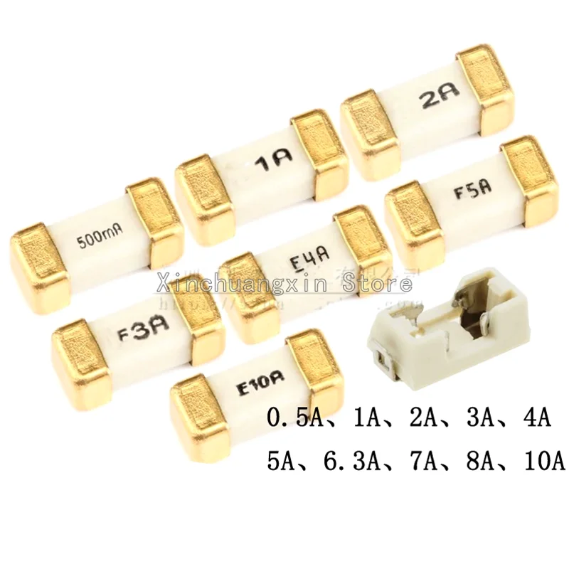 

10pcs/lot Gold pin 1808 125V 0451 Chip fuse 1A 2A 3A 4A 5A 6.3A 7A 8A 10A 0451 fused fuse