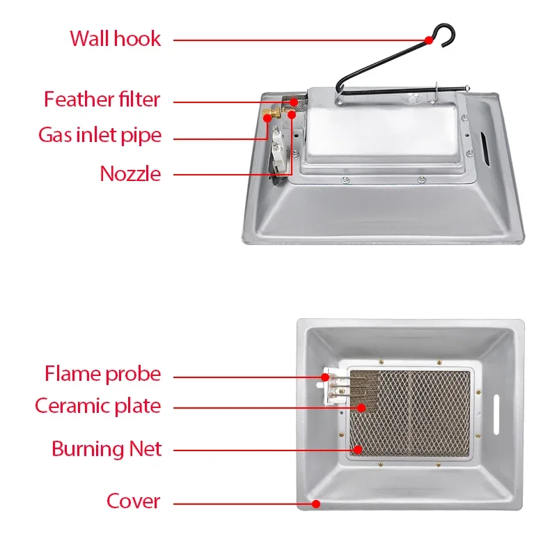 Kip Gas Broedmachine Verwarming Automatische Verwarming Incubatieapparatuur Infrarood Keramiek Katalytische Verwarming Voor Gevogelte Dier