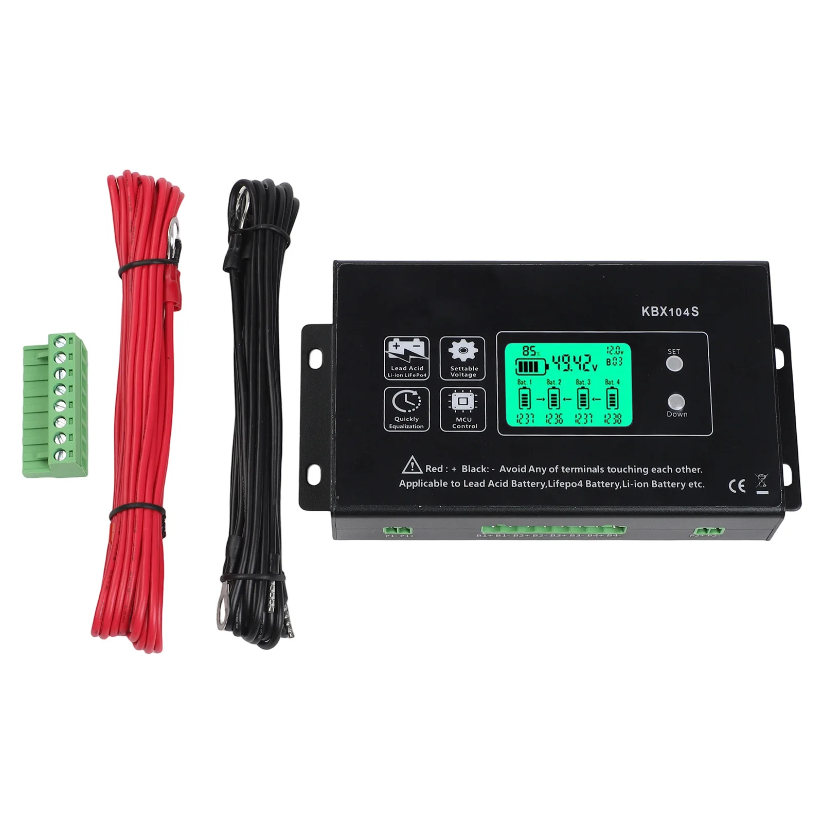 

KBX104S 48V 4S Battery Balancer LCD Battery Voltage Equalizer Controller Regulator Battery Equalizer 18mA