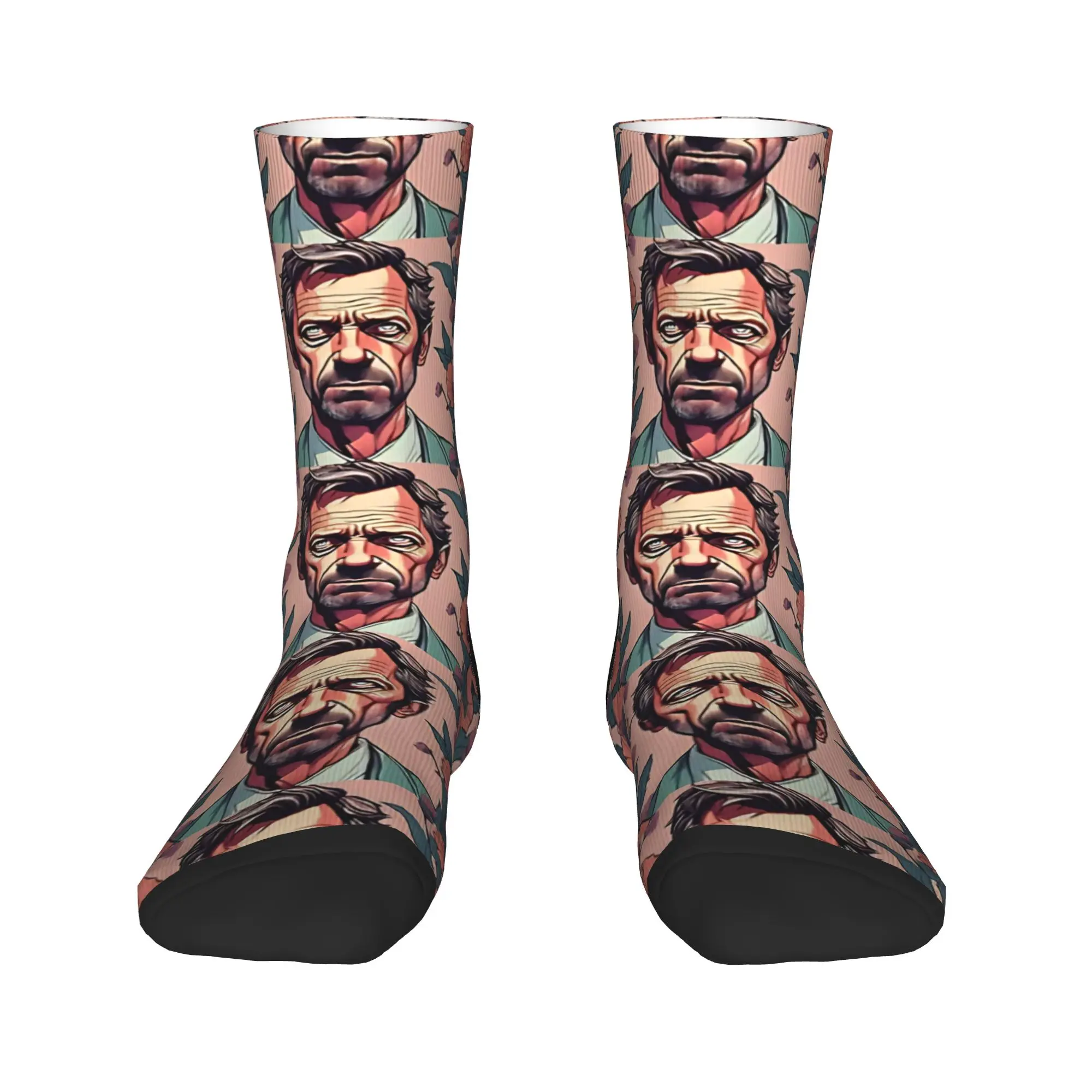 دكتور جريجوري هاوس جوارب الأزهار النساء الرجال الجوارب تنفس الجوارب الموضة الشتاء الدراجات المضادة للبكتيريا تصميم الجوارب هدية